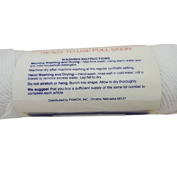 Discontinued Pamida Creslan 100% Acrylic 4 Ply Worsted Vtg Yarn White Lot 7642 - Picture 4 of 7